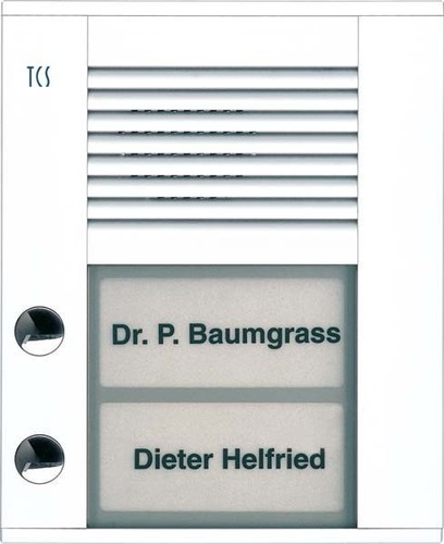 TCS Tür Control Audioaußenstation1-reihig 2 Tasten AP weiß PDS02-WS/04