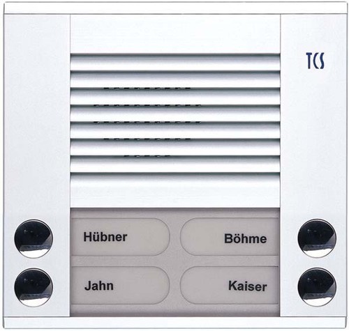 TCS Tür Control Audioaußenstation 2-reihig 4 Tasten AP weiß PES04-WS/04