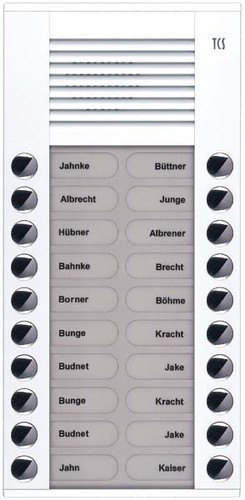 TCS Tür Control Audioaußenstation 2-reihig 20 Tasten AP weiß PES20-WS/04