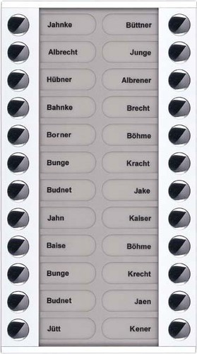 TCS Tür Control Audioaußenstation 2-reihig Erw.24 Tasten AP weiß PET24-WS/04