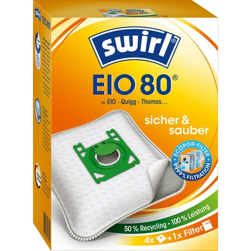 Swirl Staubbeutel für EIO EIO 80 EcoPor VE4