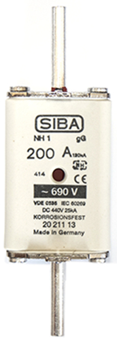 Siba NH-Sicherungseinsatz 20A NH1 gG 690V 2021113.20