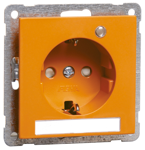 Peha Steckdose SCHUKO orange Beschriftungsf. LED D 20.6511.332LED/4NA