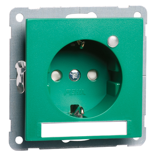 Peha Steckdose SCHUKO grün Beschriftungsf. LED D 20.6511.422LED/4NA