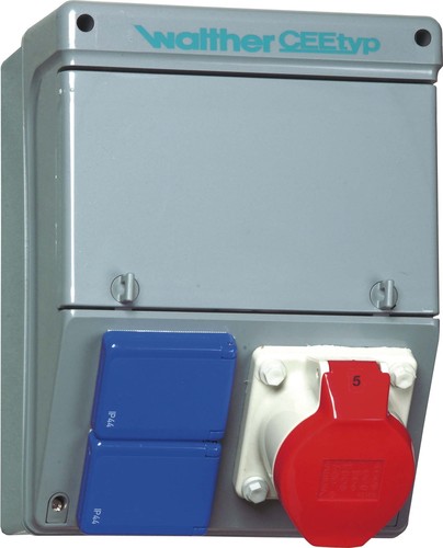 Walther Werke Steckdosenkombination 3xSchutzk.,1xCEE16A 6920117CB