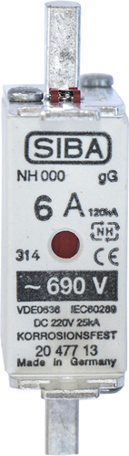 Siba NH-Sicherungseinsatz 20A NH00 gG 690V 2047713.20