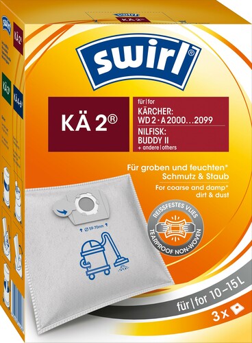 Swirl Staubbeutel Nass/Trocken für Kärcher/Nilfisk KÄ 2 (VE3)