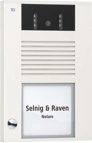 TCS Tür Control Video color Außenstation 1Taste 1reih.AP weiß AVD14013-0018