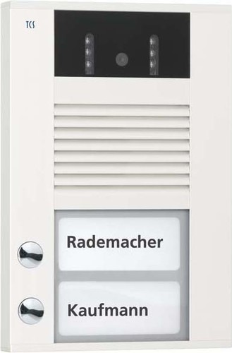 TCS Tür Control Video color Außenstation 2Tast 1reih.AP weiß AVD14023-0018