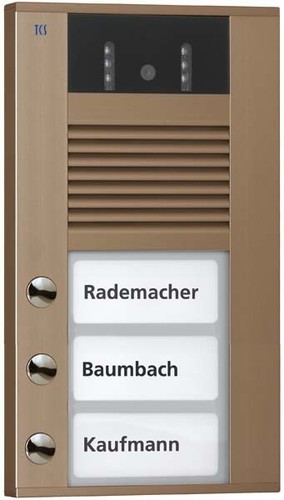TCS Tür Control Video color Außenstation 3Tast 1reih.AP bro AVD14033-0012