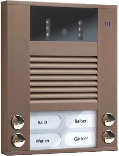 TCS Tür Control Video color Außenstation 4Tast 2reih.AP bro AVE14043-0012