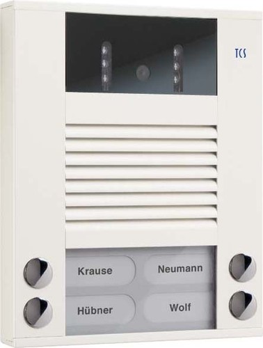 TCS Tür Control Video color Außenstation 4Tast 2reih.AP weiß AVE14043-0018