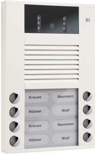 TCS Tür Control Video color Außenstation 8Tast 2reih.AP weiß AVE14083-0018
