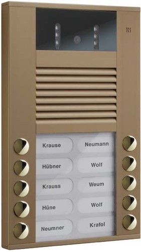 TCS Tür Control Video color Außenstation 10Tast 2reih.AP bro AVE14103-0012 TCS Tür Control Video color Außenstation 10Tast 2reih.AP bro AVE14103-0012
