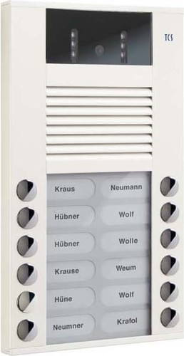 TCS Tür Control Video color Außenstation 12Tast 2reih.AP weiß AVE14123-0018 TCS Tür Control Video color Außenstation 12Tast 2reih.AP weiß AVE14123-0018