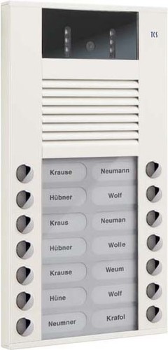 TCS Tür Control Video color Außenstation 14Tast 2reih.AP weiß AVE14143-0018 TCS Tür Control Video color Außenstation 14Tast 2reih.AP weiß AVE14143-0018