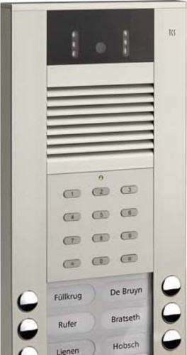 TCS Tür Control Video color Außenstation 12Tast 1reih.AP si AVE54123-0010 TCS Tür Control Video color Außenstation 12Tast 1reih.AP si AVE54123-0010