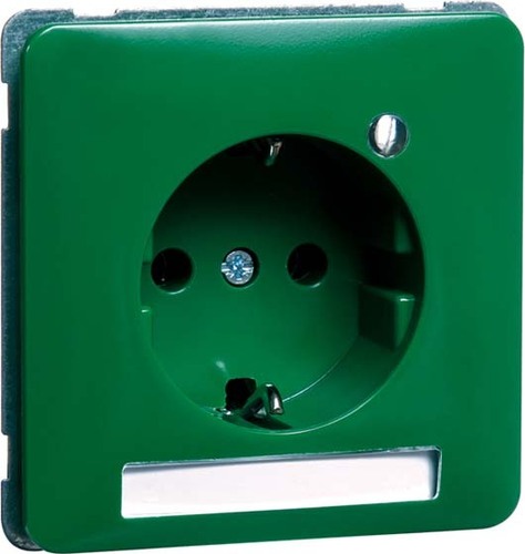 Peha Steckdose SCHUKO grün LED ohne Krallen H 80651142SINALEDEK6