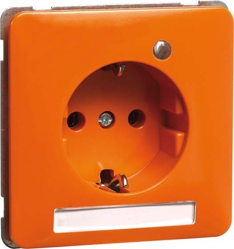 Peha Steckdose SCHUKO orange LED ohne Krallen H80.651133SINALEDEK6