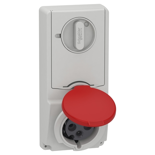 Schneider Electric Anbausteckdose verriegelt 32A, 3p+E, 380-415 V 82146 Schneider Electric Anbausteckdose verriegelt 32A, 3p+E, 380-415 V 82146
