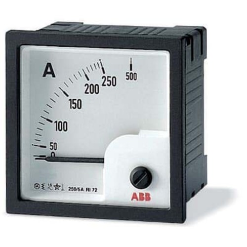 ABB Stotz S&J Amperemeter analog Wechselstrom, 72mm AMT1-A1/72