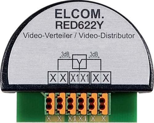 Elcom Videoverteiler 2-fach 2Draht UP RED622Y
