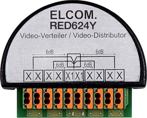 Elcom Videoverteiler 4-fach 2Draht UP RED624Y