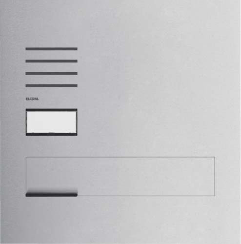 Elcom Briefkasten-Frontmodul Audio1/1 2D edelstahl ONE REL101Y
