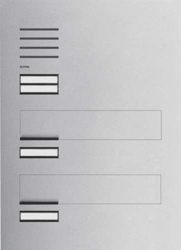 Elcom Briefkasten-Frontmodul Audio2/1 2D edelstahl ONE REL102Y