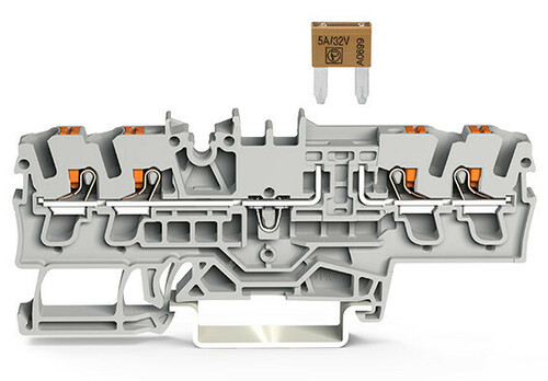 WAGO GmbH & Co. KG 4-Leiter-Sicherungsklemme ISO 8820-3,grau 2202-1881