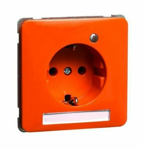 Peha Steckdose SCHUKO, orange Beschriftungsfeld D 80.6511.33 SI NA