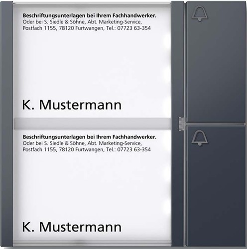 Siedle&Söhne Bus-Tasten-Modul anthrazitgrau BTM 650-02 AG