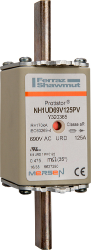 Mersen NH-Sicherungseinsatz HL Gr.1 gR 125A/690V FM NH1UD69V125PV