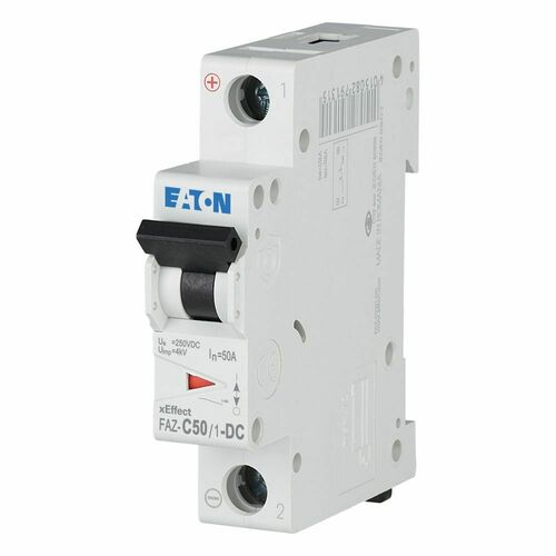 Eaton Leitungsschutzschalter C 50A DC, 1p FAZ-C50/1-DC