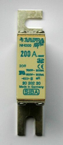 Siba NH-Sicherungseinsatz 200A NH00 gR 660V 2018904.200 Siba NH-Sicherungseinsatz 200A NH00 gR 660V 2018904.200