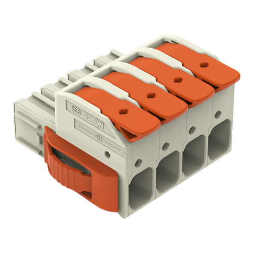 WAGO GmbH & Co. KG 1-Leiter-Federleiste Hebel Push-inCAGECLAMP,lgr 832-1104/037-000