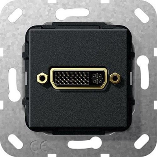 Gira DVI Kabelpeitsche Einsatz schwarz matt 564510 Gira DVI Kabelpeitsche Einsatz schwarz matt 564510