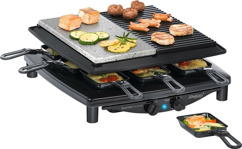 Steba Gourmet-Raclette Stein/Gussplatte RC 4 plus sw
