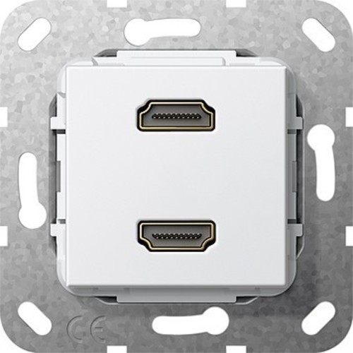 Gira HDMI 2-fach ch Kabelpeitsche reinweiß 567203 Gira HDMI 2-fach ch Kabelpeitsche reinweiß 567203