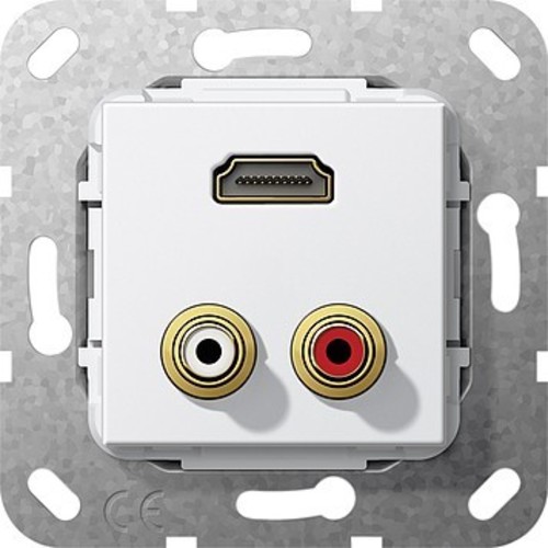 Gira UP Tragring HDMI C Audio reinweiß 567303 Gira UP Tragring HDMI C Audio reinweiß 567303