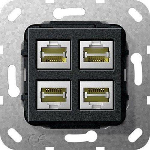 Gira Modular Jack RJ45 Cat6A swma 4-fach ch LSA Plus 569910 Gira Modular Jack RJ45 Cat6A swma 4-fach ch LSA Plus 569910