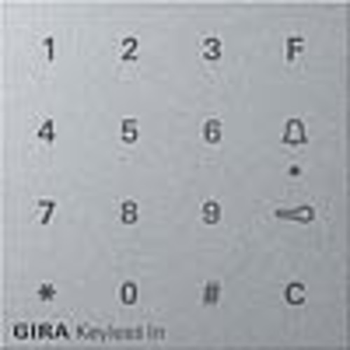 Gira Aufsatz Codetastatur aluminium 851326