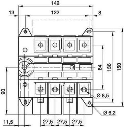 Hager Lasttrennschalter, modular 3-polig,160A HA307