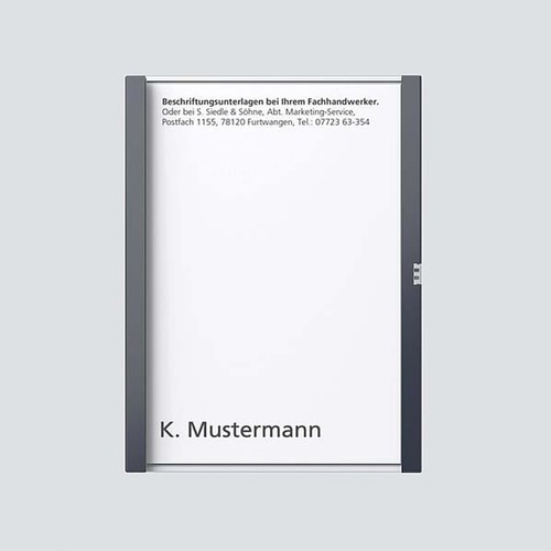 Siedle&Söhne Namensschild kpl. Anthrazitgrau 210007068-00 Siedle&Söhne Namensschild kpl. Anthrazitgrau 210007068-00