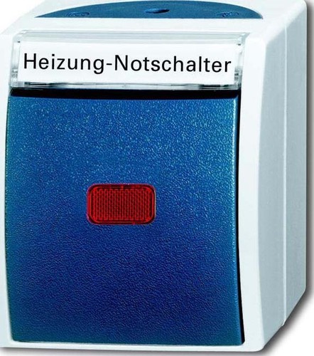 Busch-Jaeger Heiz.Notschalter AP, m.Namensschild 2601/2 SKWNH-53