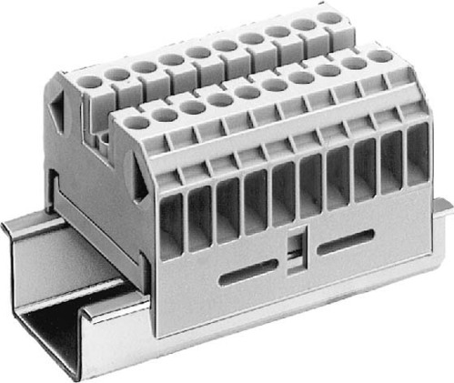 Siemens Dig.Industr. Durchgangsklemmenblock 10p. m.Bez.1-10 8WA1011-0DF22