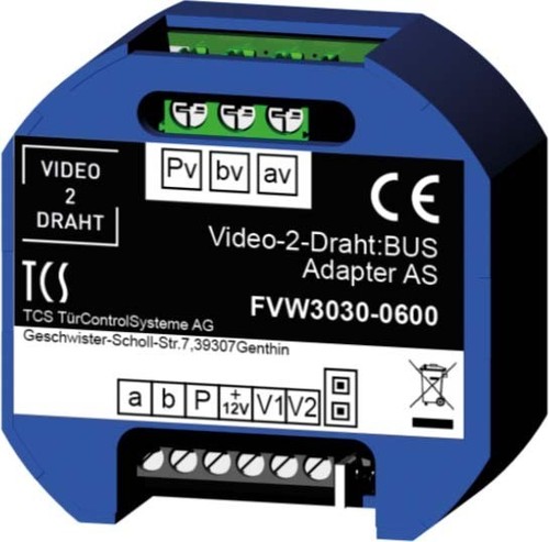 TCS Tür Control Videoadapter 2-Draht FVW3030-0600