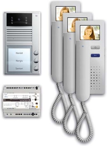 TCS Tür Control Video-Türsprechanlagenset 3 Tasten AP, Telefon PVC1430-0010