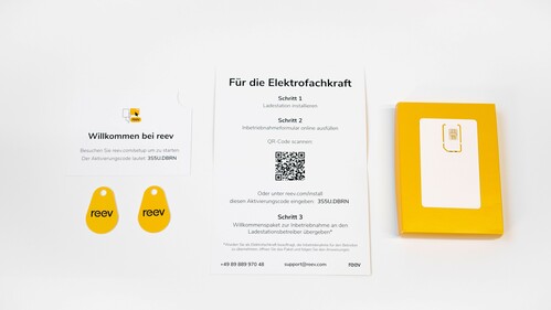 reev Inbetriebnahme initial Dashboard m.SIM-Card reevConnectSetup-Kit