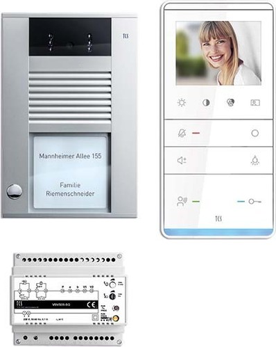 TCS Tür Control Videosprechanlgenset color 1 Taste AP, Freispr. PVE16010-0010